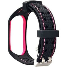 Beline Siksniņa Beline  Beline pasek Mi Band 7 Sport czarno-różowy black/pink