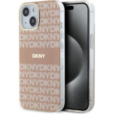 Dkny Aizmugurējais vāciņš DKNY - DKNY PC/TPU Repeat Pattern Tonal Stripe Magsafe Case for iPhone 15 Pink