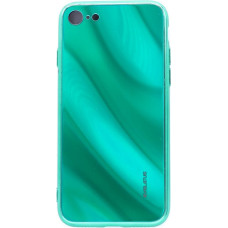 Evelatus Aizmugurējais vāciņš Evelatus Apple iPhone 7/8 Water Ripple Full Color Electroplating Tempered Glass Green