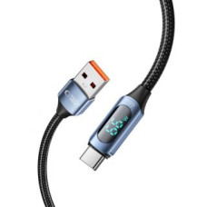 Tech-Protect Kabelis Tech-Protect  Tech-Protect UltraBoost Cable with LED Display USB-C / USB-A 66W 6A 1m - Blue