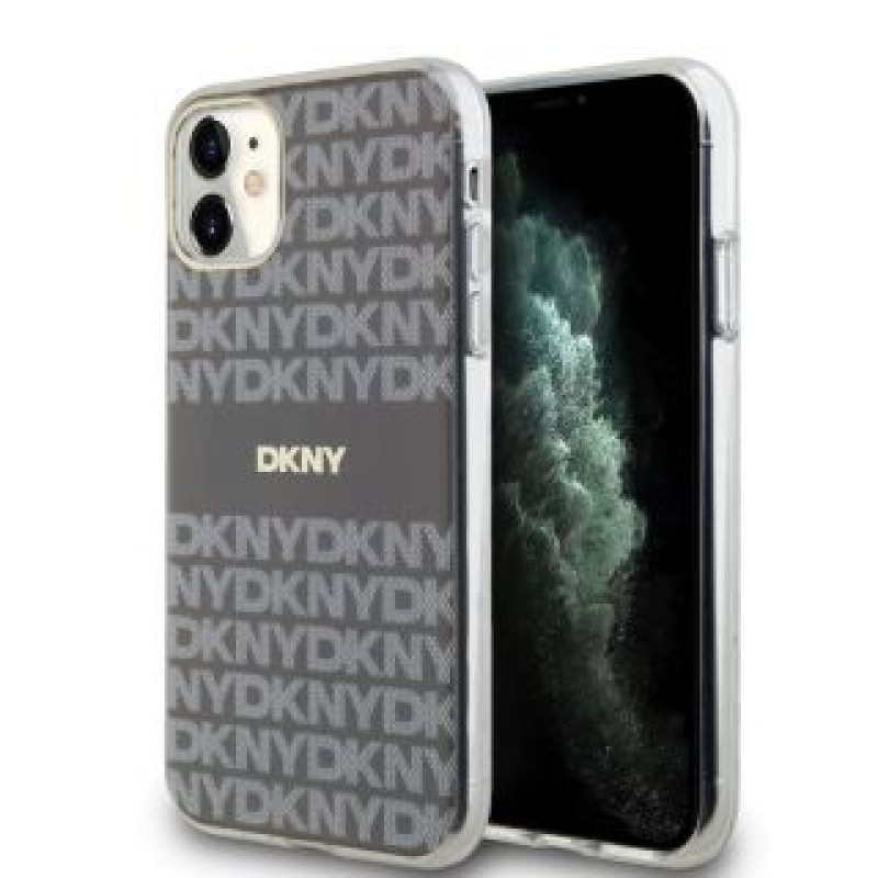 Dkny Aizmugurējais vāciņš DKNY - DKNY PC/TPU Repeat Pattern Tonal Stripe Magsafe Case for iPhone 11 Beige