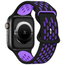 Beline Siksniņa Beline  Beline pasek Apple Watch New Sport Silicone 38/40/41mm czarno-fioletowy  black/purple box