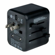 Verbatim Parveidotājs Verbatim  Verbatim Adapter podróżny EU/UK/US 2xUSB-A UTA-01 czarny/black 49543