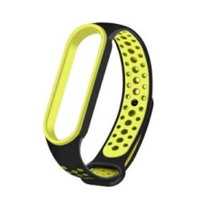 Beline Siksniņa Beline  Beline pasek Mi Band 7/6/5 czarny-zielony/black-green Design