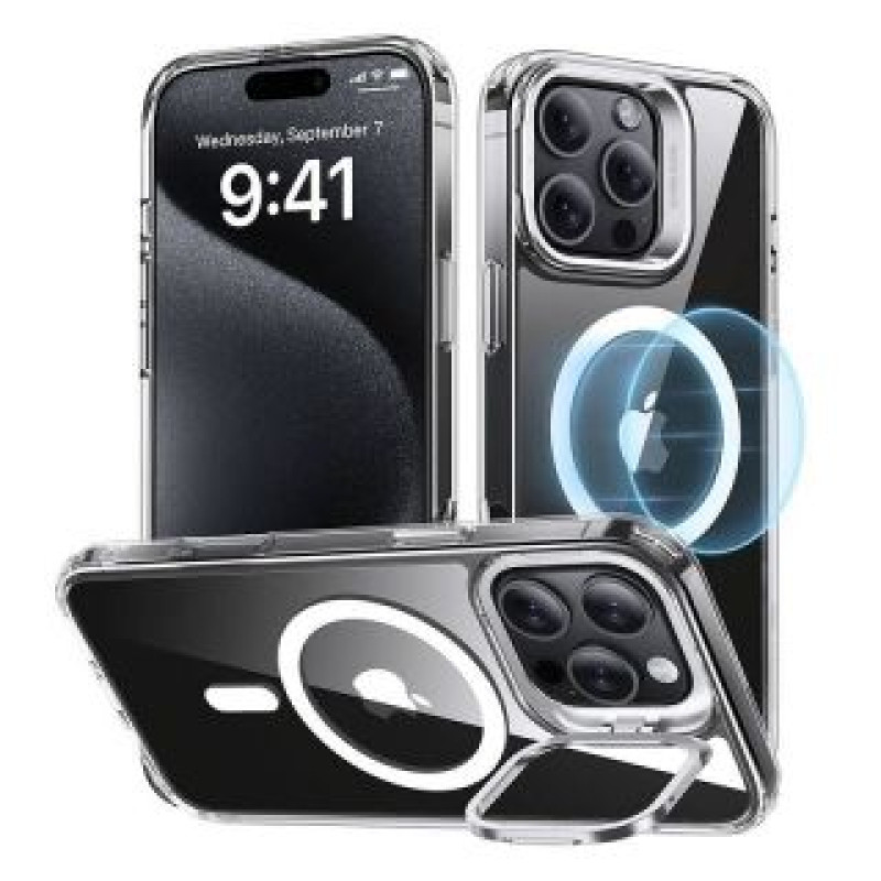 ESR Aizmugurējais vāciņš ESR  ESR Classic Hybrid (HaloLock) case with stand for iPhone 16 Pro Max (transparent)