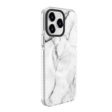 Evelatus Aizmugurējais vāciņš Evelatus Apple iPhone 15 Pro PC+TPU With MagSafe Customized Print Marble White