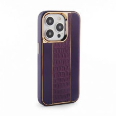 Ilike Aizmugurējais vāciņš iLike Apple iPhone 15 Pro Leather Case Customized Plum