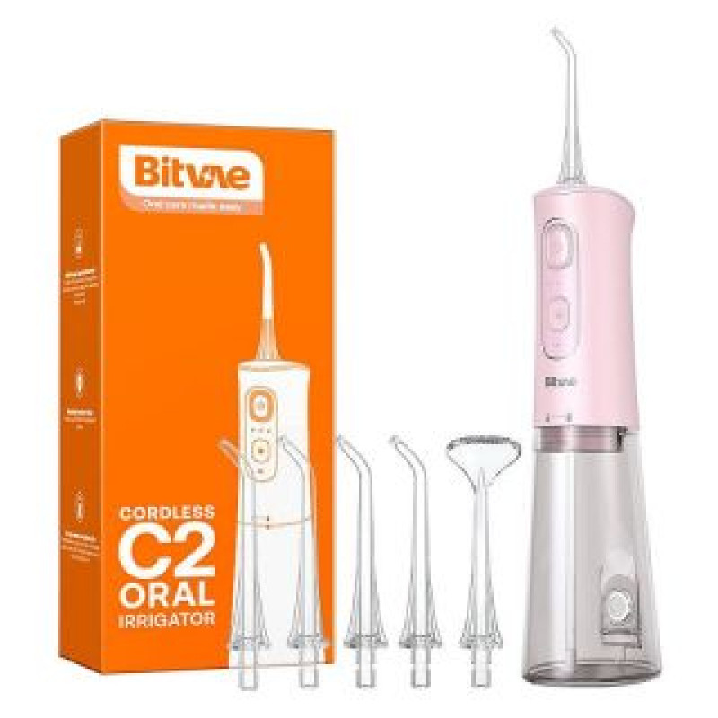 Bitvae Zobu birste Bitvae  Water flosser with nozzles set Bitvae C2 (pink)