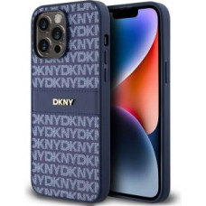 Dkny Aizmugurējais vāciņš DKNY - DKNY PU Leather Repeat Pattern Tonal Stripe Case for iPhone 14 Pro Blue