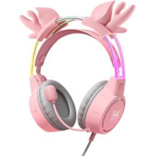 Onikuma Bezvadu austiņas ONIKUMA  ONIKUMA X15Pro Gaming Headphones Pink/Deer Horns