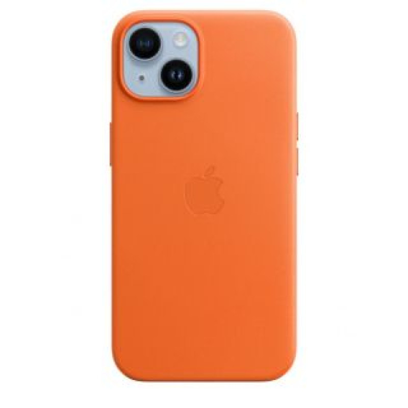 Apple Aizmugurējais vāciņš Apple - iPhone 14 Leather Case with MagSafe Orange