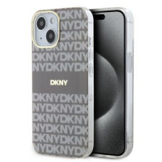 Dkny Aizmugurējais vāciņš DKNY - DKNY PC/TPU Repeat Pattern Tonal Stripe Magsafe Case for iPhone 15 Beige