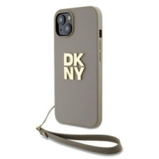 Dkny Cits mobilo telefonu aksesuārs DKNY  DKNY Wrist Strap Stock Logo case for iPhone 15 Plus - beige