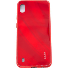 Evelatus Aizmugurējais vāciņš Evelatus Samsung Galaxy A10 Water Ripple Full Color Electroplating Tempered Glass Case Red