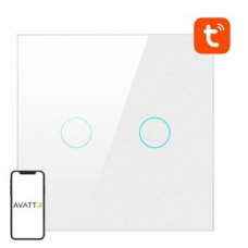 Avatto Viedierīce Avatto  Smart Light Switch ZigBee Avatto LZTS02-EU-W2 2 Way No Neutral TUYA (white)