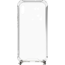 Evelatus Aizmugurējais vāciņš Evelatus Apple iPhone X/XS Silicone Transparent with Necklace TPU Strap Silver