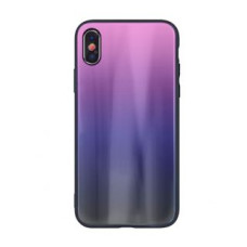 Greengo Aizmugurējais vāciņš GreenGo Apple iPhone X / iPhone XS  Aurora Glass TPU case Pink-Black