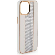 Ilike Aizmugurējais vāciņš iLike Apple iPhone 15 Pro Max Diamonds and Leather Case White