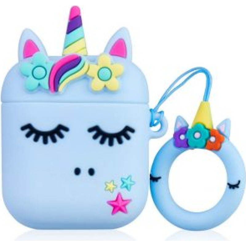 Ilike Maciņš austiņām iLike - Cute Unicorn Airpods Case 1&2 Blue