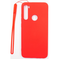 Evelatus Aizmugurējais vāciņš Evelatus Xiaomi Xiaomi Redmi Note 8 / Redmi Note 8 2021 Soft Touch Silicone Case with Strap Red