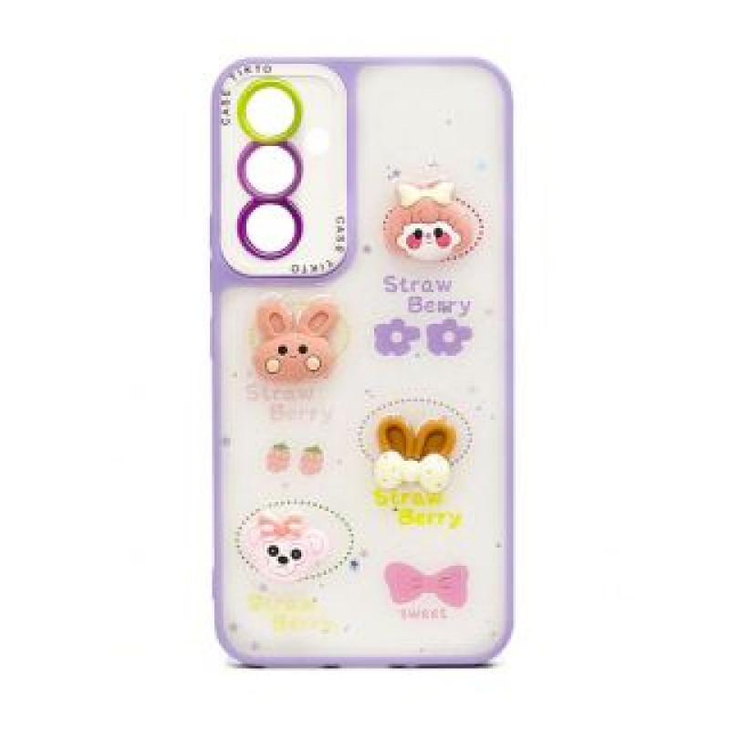 Ilike Aizmugurējais vāciņš iLike Apple iPhone 15 Pro EPOXY CARTOON COVER Light Purple