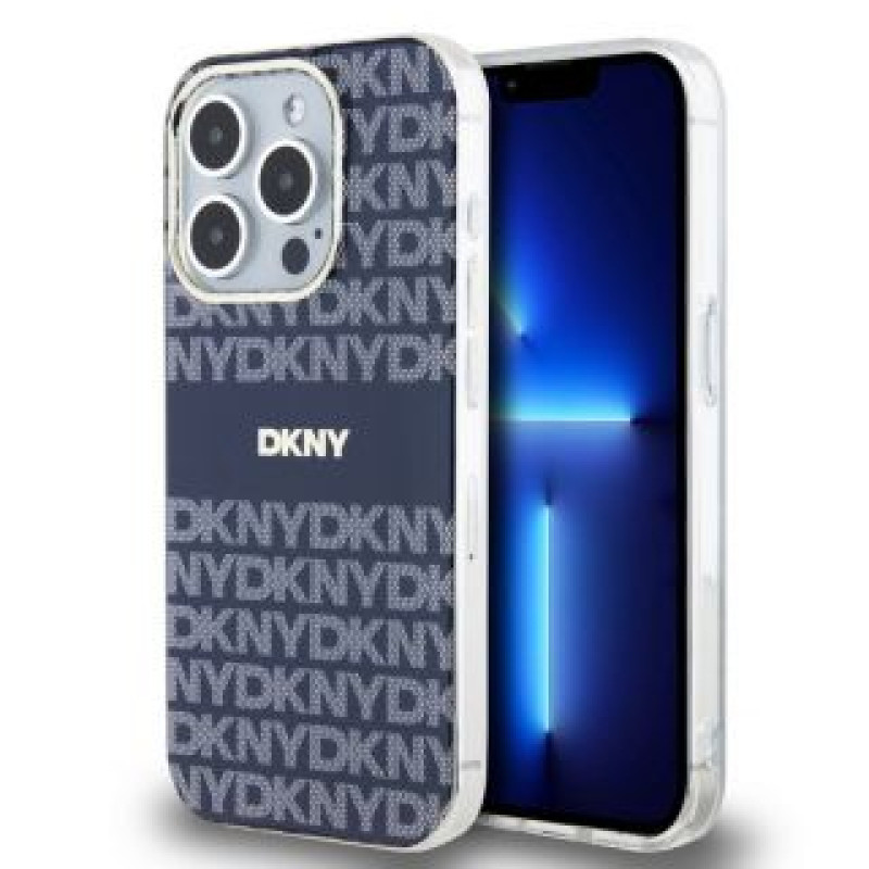 Dkny Aizmugurējais vāciņš DKNY - DKNY PC/TPU Repeat Pattern Tonal Stripe Magsafe Case for iPhone 13 Pro Blue