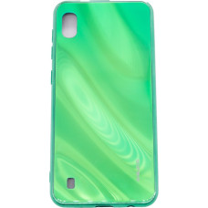 Evelatus Aizmugurējais vāciņš Evelatus Samsung Galaxy A10 Water Ripple Full Color Electroplating Tempered Glass Case Green