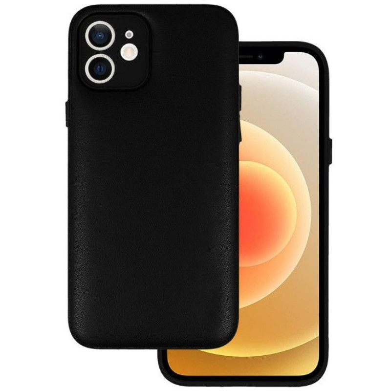 Ilike Aizmugurējais vāciņš iLike Apple iPhone 11 LEATHER 3D CASE Black