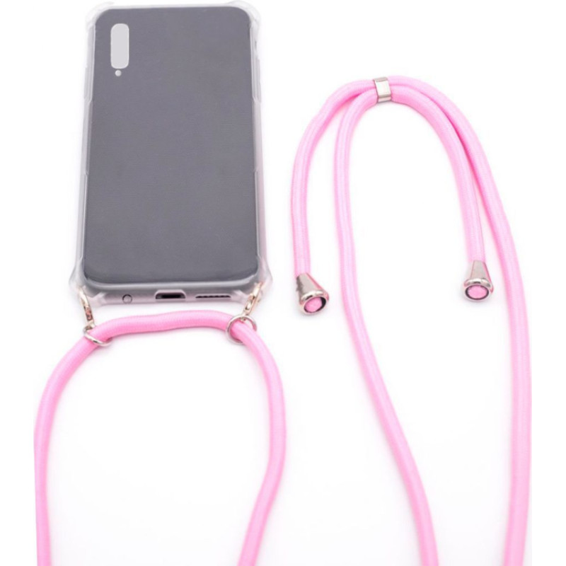 Evelatus Aizmugurējais vāciņš Evelatus Samsung A50 Case with rope Pink Transparent