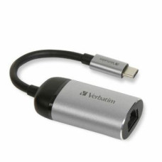 Verbatim Parveidotājs Verbatim  Verbatim Adapter USB-C - Eternet aluminium/aluminum 49146