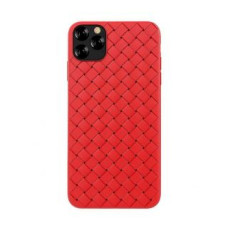 Devia Maciņi Devia Apple Woven Pattern Design Soft Case iPhone 11 Pro red