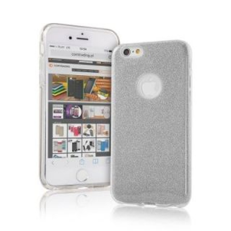 Ilike Aizmugurējais vāciņš iLike Apple iPhone X / iPhone XS Glitter 3 in 1 Back Case Silver