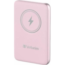 Verbatim Ārējais akumulators Verbatim  Verbatim Powerbank indukcyjny `n` Go 15W 10000mAh Wireless Magnetic różowy/pink 32248