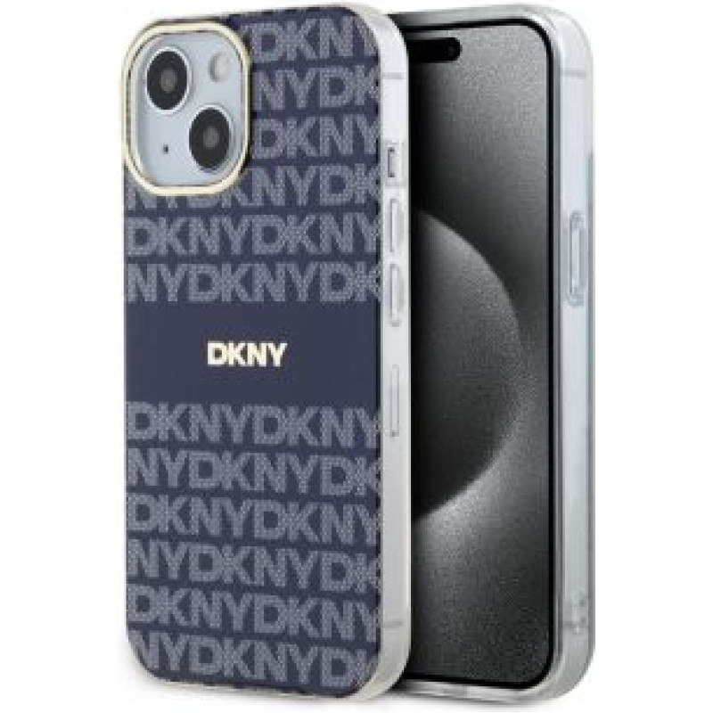 Dkny Aizmugurējais vāciņš DKNY - DKNY PC/TPU Repeat Pattern Tonal Stripe Magsafe Case for iPhone 14 Blue