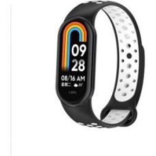 Beline Siksniņa Beline  Beline pasek Mi Band 8 design czarno-biały /black-white