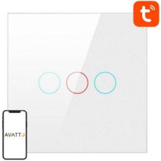 Avatto Viedierīce Avatto  Smart Light Switch ZigBee Avatto LZTS02-EU-W3 3 Way No Neutral TUYA (white)