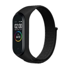 Beline Siksniņa Beline  Beline pasek Mi Band 7/6/5/4/3 NylonLoop czarny/black