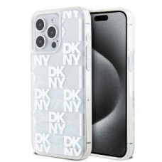 Dkny Aizmugurējais vāciņš DKNY - DKNY Liquid Glitter Checkered Pattern Case for iPhone 15 Pro Max Transparent