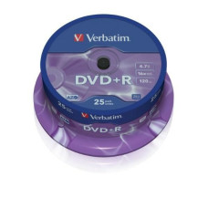 Verbatim Parveidotājs Verbatim  Verbatim Płyta DVD-R 4.7GB 16x AZO        srebrny/matt silver 25szt 43500