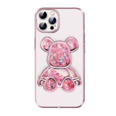 Ilike Aizmugurējais vāciņš iLike Apple iPhone 14 Pro Silicone Case Print Desire Bear Pink