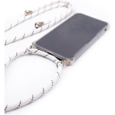 Evelatus Aizmugurējais vāciņš Evelatus Samsung A50 Case with rope White Stripes Transparent