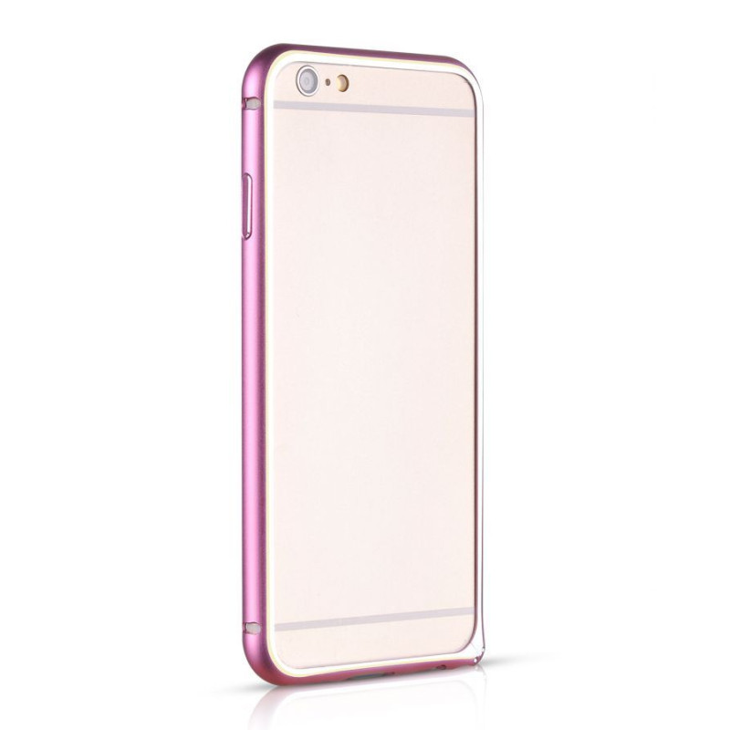 Apple Aizmugurējais vāciņš Apple  Apple iPhone 6 / 6S  Blade Series Hippocampal Buckle Metal Bumper HI-T025 Pink