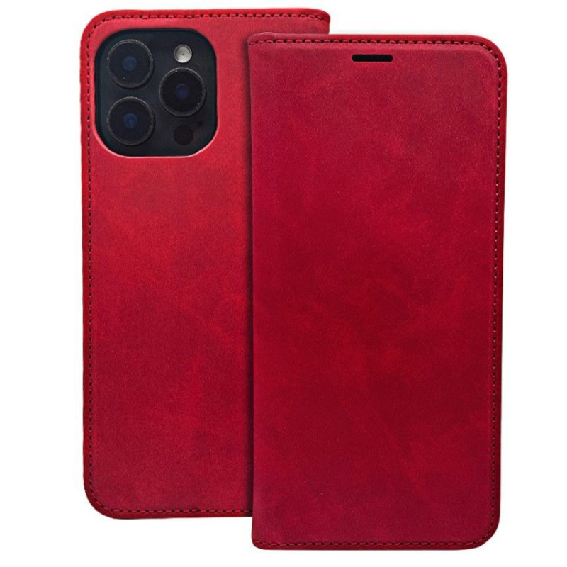 Ilike Atveramie maciņi iLike - Galaxy A15 4G / A15 5G Smart Suede case Red