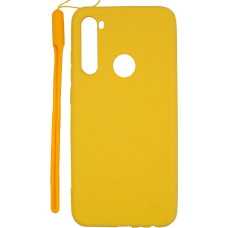 Evelatus Aizmugurējais vāciņš Evelatus Xiaomi Xiaomi Redmi Note 8 / Redmi Note 8 2021 Soft Touch Silicone Case with Strap Yellow