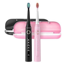 Fairywill Zobu birste FairyWill  Sonic toothbrushes with head set and case FairyWill FW-507 (Black and pink)