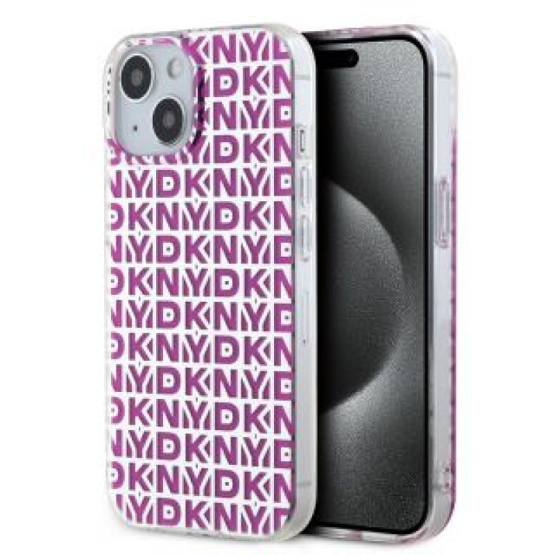 Dkny Aizmugurējais vāciņš DKNY - DKNY PC/TPU Repeat Pattern Case for iPhone 15 Pink