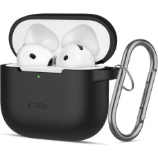 Tech-Protect Maciņš austiņām Tech-Protect Apple AIRPODS 4 SILICONE HOOK Case Black