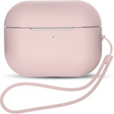 Hurtel Aizmugurējais vāciņš Hurtel - Silicone Case for AirPods Pro 2 / AirPods Pro 1 + Wrist Strap Lanyard - pink