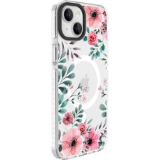 Evelatus Aizmugurējais vāciņš Evelatus Apple iPhone 15 Plus PC+TPU With MagSafe Customized Print Flower Transparent