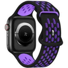 Beline Siksniņa Beline  Beline pasek Apple Watch New Sport Silicone 42/44/45/49mm czarno-fioletowy  black/purple box